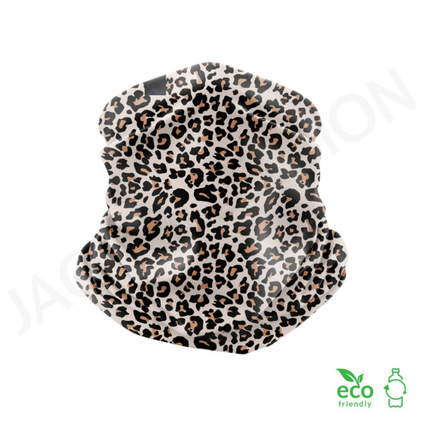 Tour de cou léger 100% Eco Responsable LÉOPARD MARRON multifonctionnel ultra doux