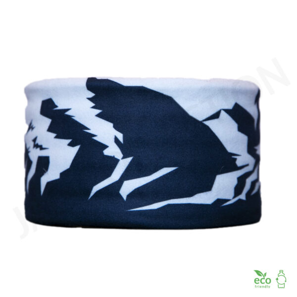 Bandeau 100% polaire recyclée MONTAGNE BLEUE ultra doux – Image 2