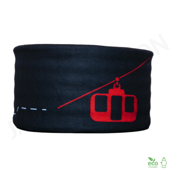 Bandeau 100% polaire recyclée CABINE ROUGE ultra doux – Image 2