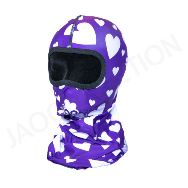 Cagoule Balaklava enfant respirante COEURS VIOLET
