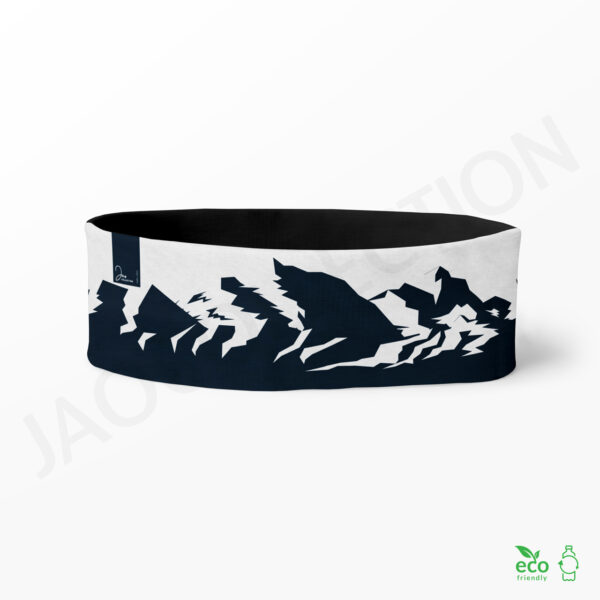 Bandeau 100% polaire recyclée MONTAGNE BLEUE ultra doux