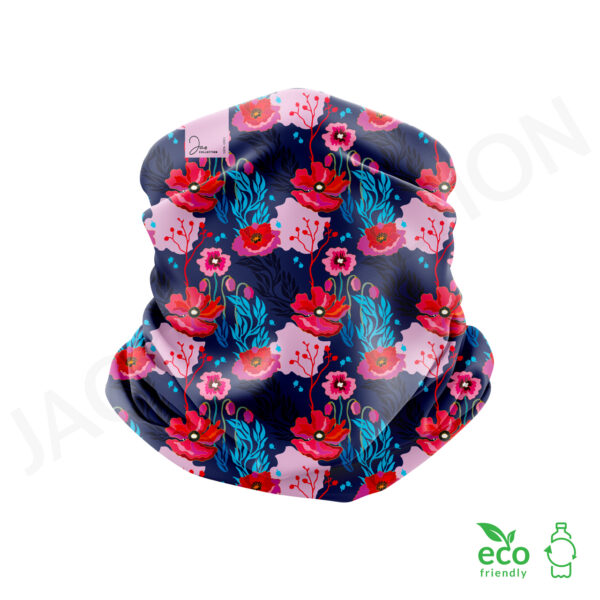 Tour de cou doublé polaire FLOWERS ultra doux 100% Eco Responsable