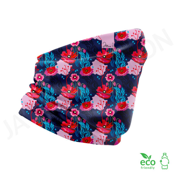 Tour de cou doublé polaire FLOWERS ultra doux 100% Eco Responsable – Image 3
