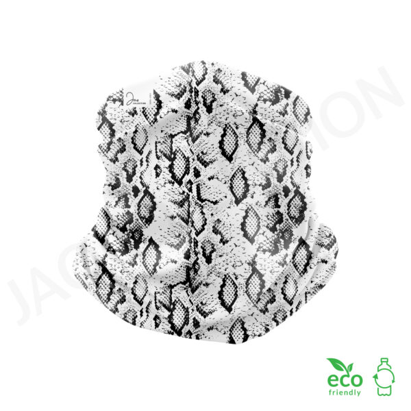 Tour de cou doublé polaire PYTHON BLANC ultra doux 100% Eco Responsable