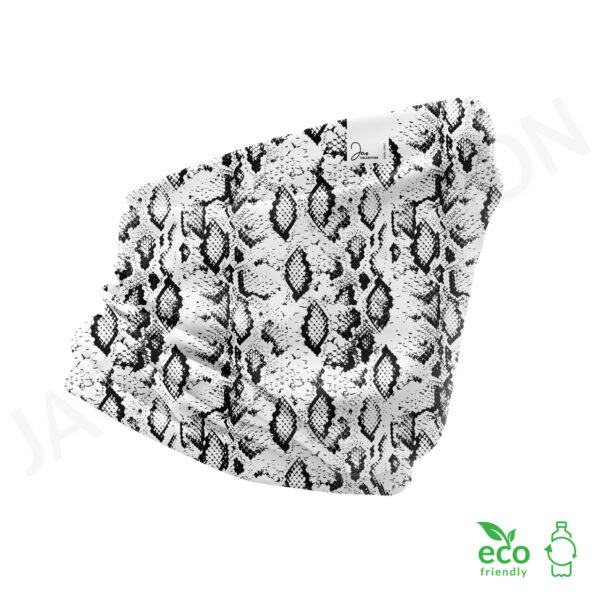 Tour de cou doublé polaire PYTHON BLANC ultra doux 100% Eco Responsable – Image 2