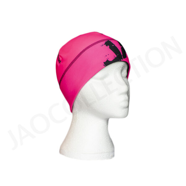 Bonnet technique uni noir et rose