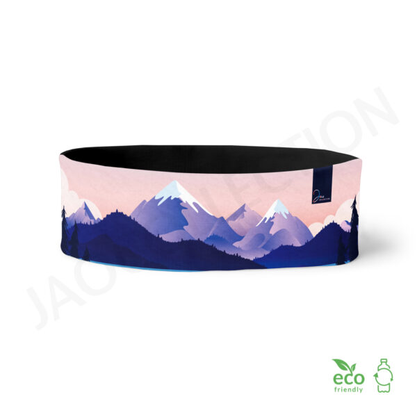 Tour de cou 100% polaire recyclée PAYSAGE ROSE ultra doux – Image 2