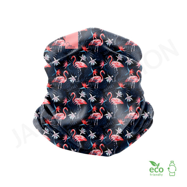 Bandeau polaire recyclée FLAMANTS ROSES ultra doux – Image 2