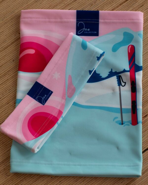 Bandeau technique/thermique enfant rose bleu LET'S SKIING – Image 2