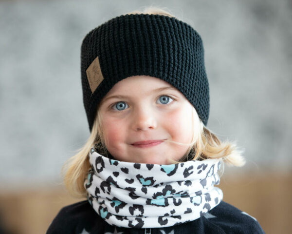 Tour de cou 100% polaire recyclée LEOPARD COEURS ultra doux – Image 3