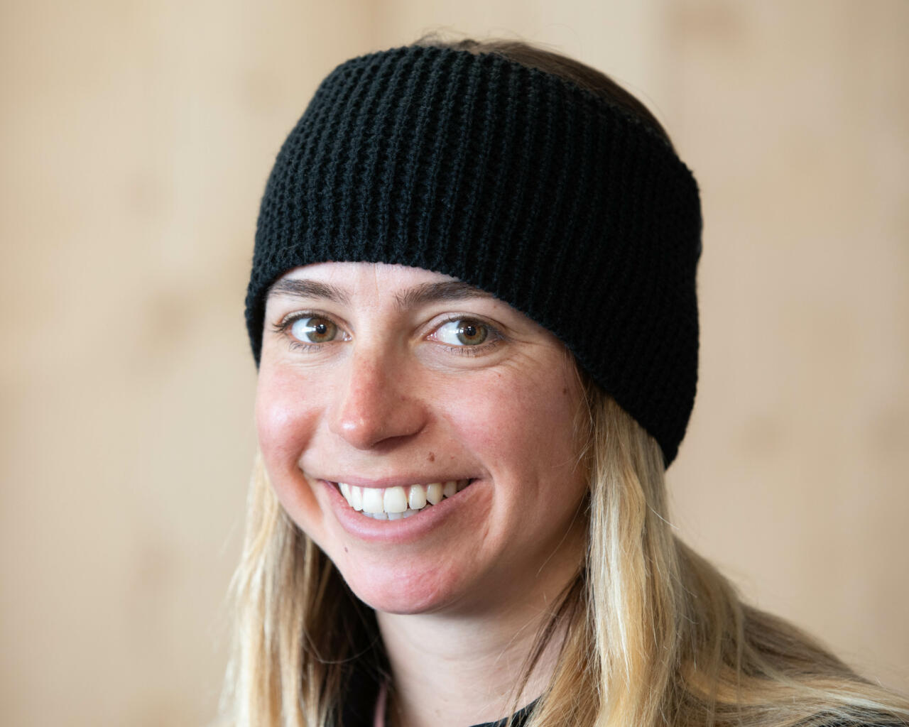 Bandeau large tricoté mixte doublé micropolaire KAKI – Image 3