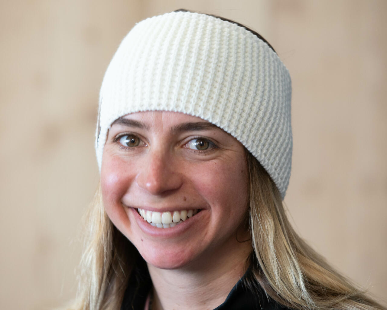 Bandeau large tricoté mixte doublé micropolaire FUSCHIA – Image 5