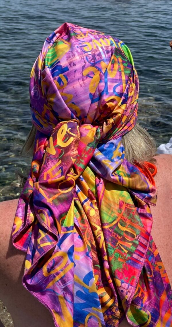 GRAND FOULARD ULTRA DOUX LOVE – Image 3