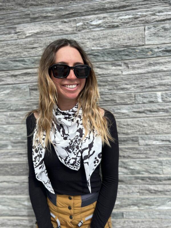 GRAND FOULARD ULTRA DOUX BLACK AND WHITE – Image 6