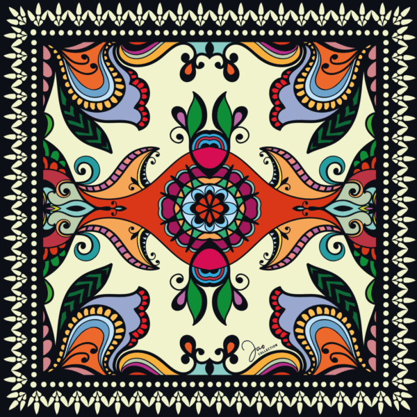 GRAND FOULARD ULTRA DOUX ARABESQUE – Image 2