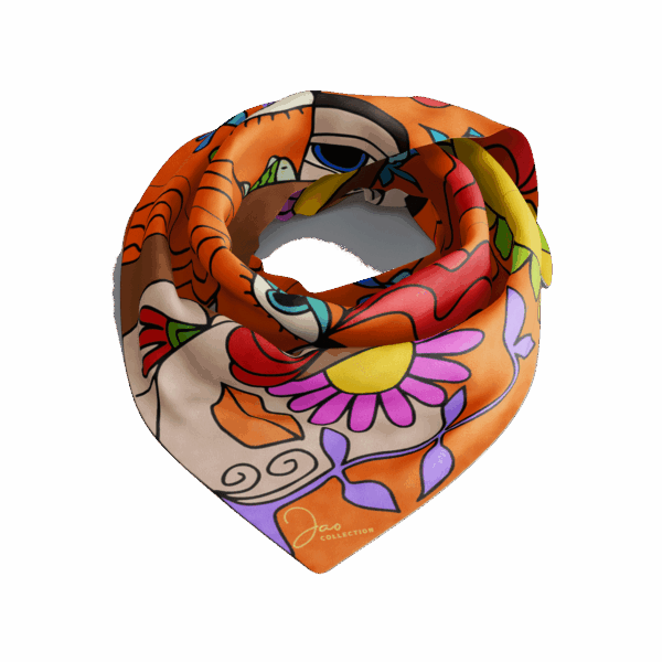 GRAND FOULARD ULTRA DOUX FACES
