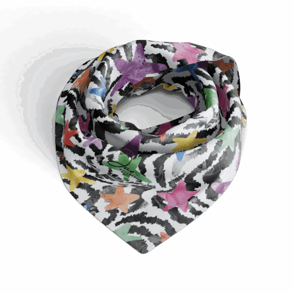 GRAND FOULARD ULTRA DOUX STAR PASTEL