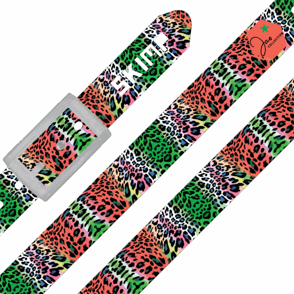 CEINTURE AJUSTABLE LÉOPARD COLORÉ