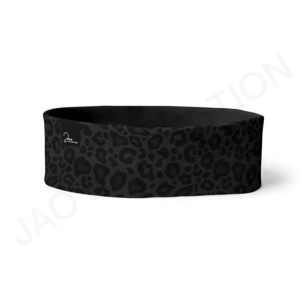 Bandeau eco technique doublé micro polaire LEOPARD NOIR