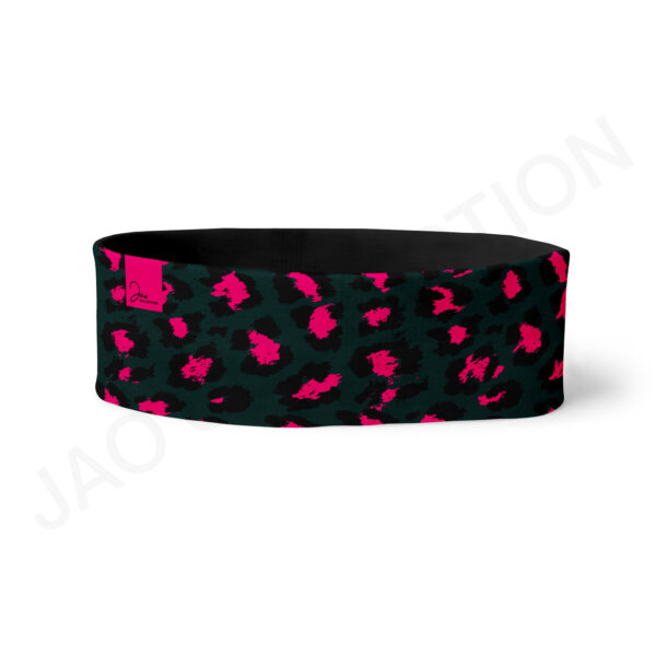 Bandeau eco technique doublé micro polaire LEOPARD ROSE