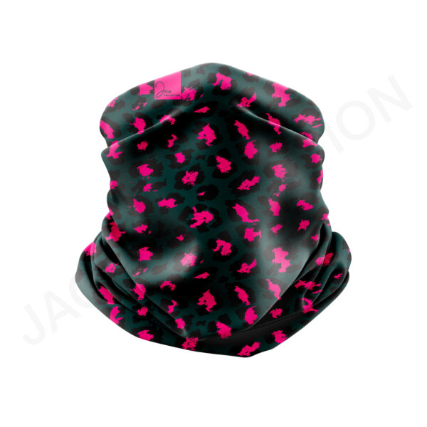 Bandeau eco technique doublé micro polaire LEOPARD ROSE – Image 2