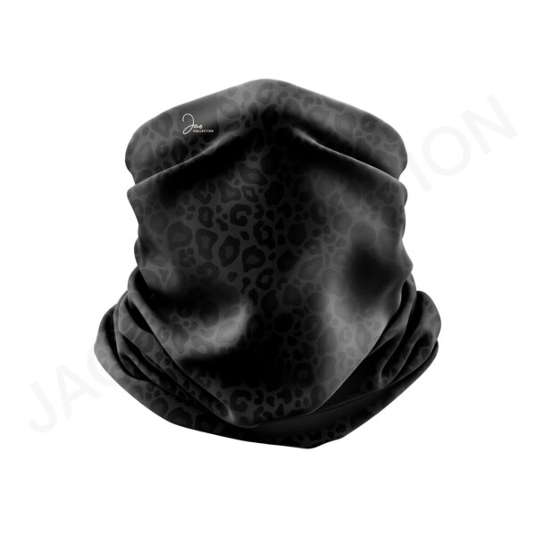 Bandeau eco technique doublé micro polaire LEOPARD NOIR – Image 3