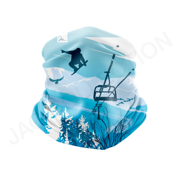 Tour de cou léger enfant SNOWBOARD 100% Eco Responsable multifonctionnel ultra doux