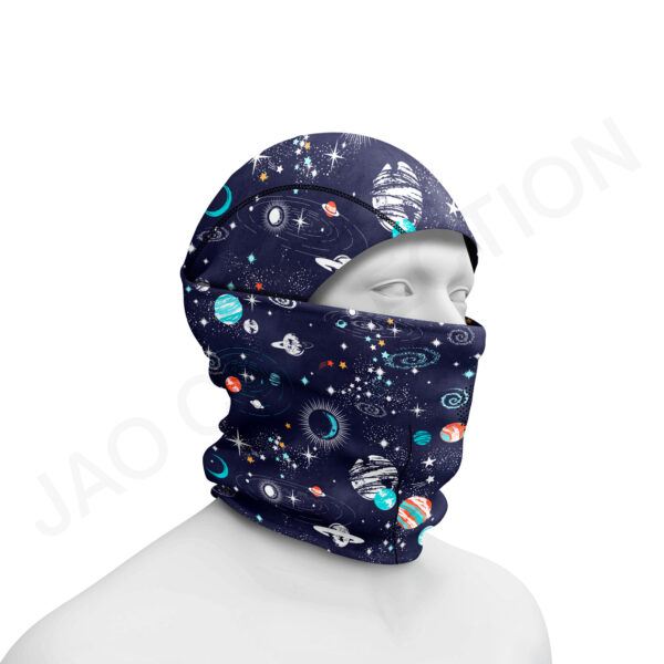 Cagoule balaclava 2 en 1 respirante multi-positions PLANETES