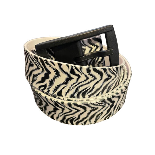 CEINTURE AJUSTABLE ZEBRA DESIGN NOIR BLANC – Image 2