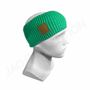 Bandeau large tricoté mixte doublé micropolaire VERT