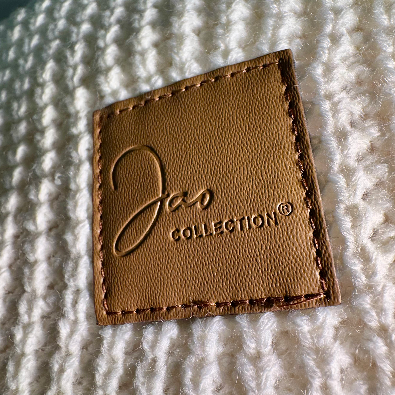 Bandeau large tricoté mixte doublé micropolaire BLANC – Image 7