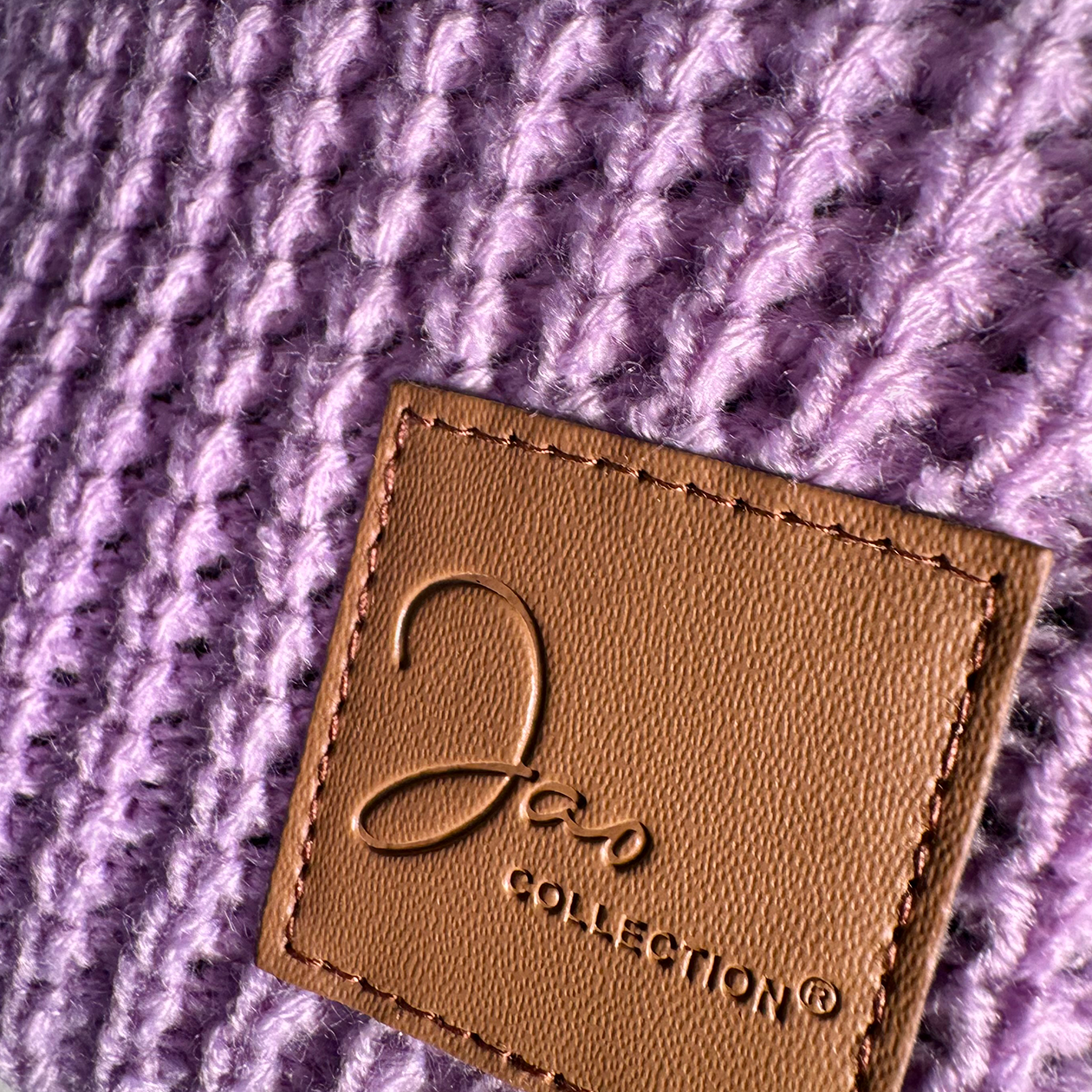 Bandeau large tricoté mixte doublé micropolaire MAUVE – Image 6