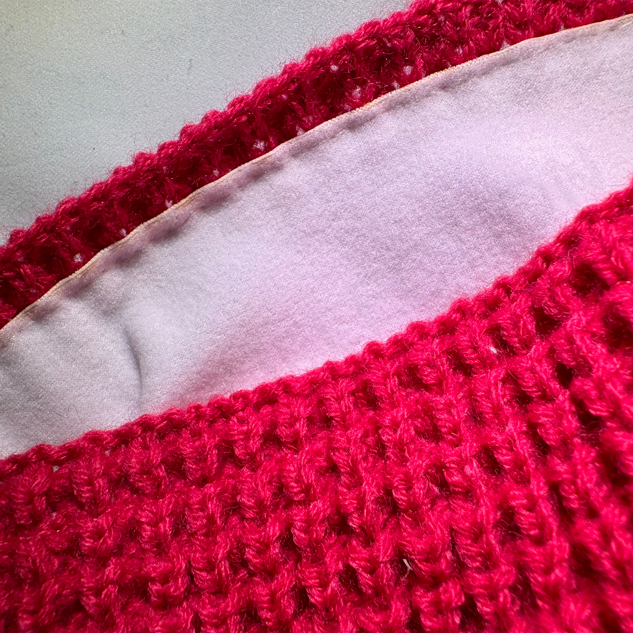 Bandeau large tricoté mixte doublé micropolaire FUSCHIA – Image 6