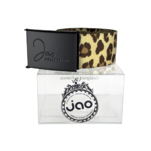 Ceinture ajustable en tissu LEOPARD MARRON