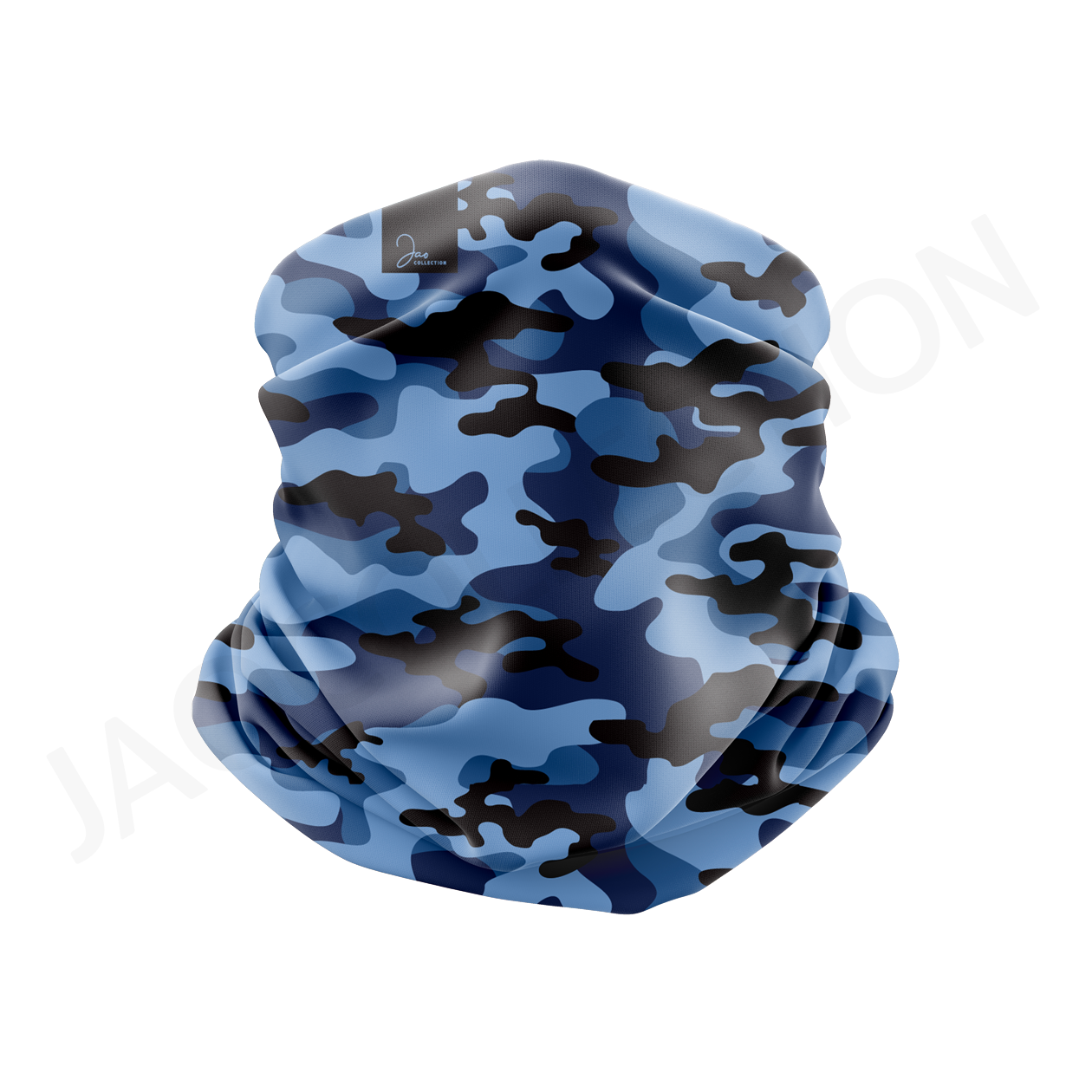 Chaussette de masque / protège-masque de ski recyclé BLUE CAMO – Image 3