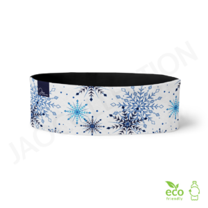 Bandeau 100% polaire recyclée BLUE SNOWFLAKES