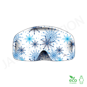 Chaussette de masque / protège-masque de ski recyclé BLUE SNOWFLAKES/FLOCONS