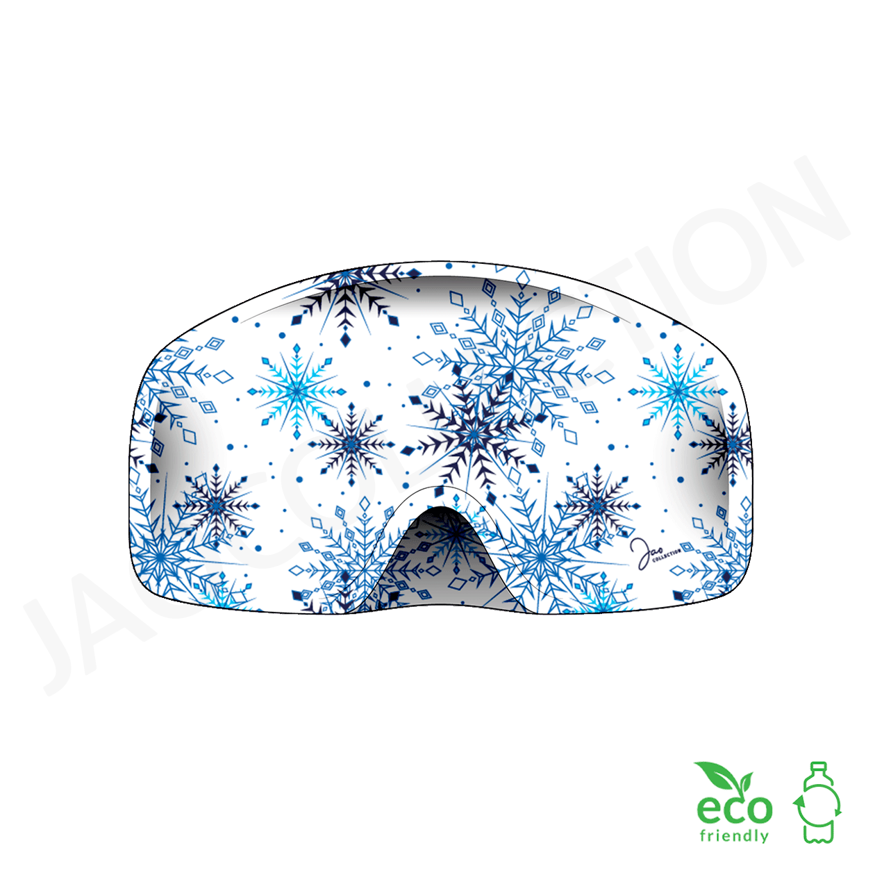 Bandeau 100% polaire recyclée BLUE SNOWFLAKES – Image 3