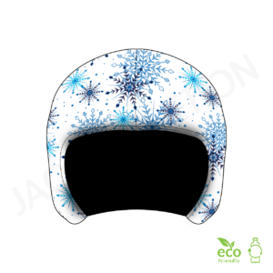 Couvre-casques de ski JAO Collection motif BLUE SNOWFLAKES/FLOCONS