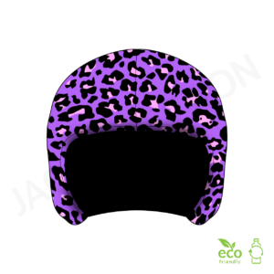Couvre-casques de ski JAO Collection motif PURPLE LEOPARD
