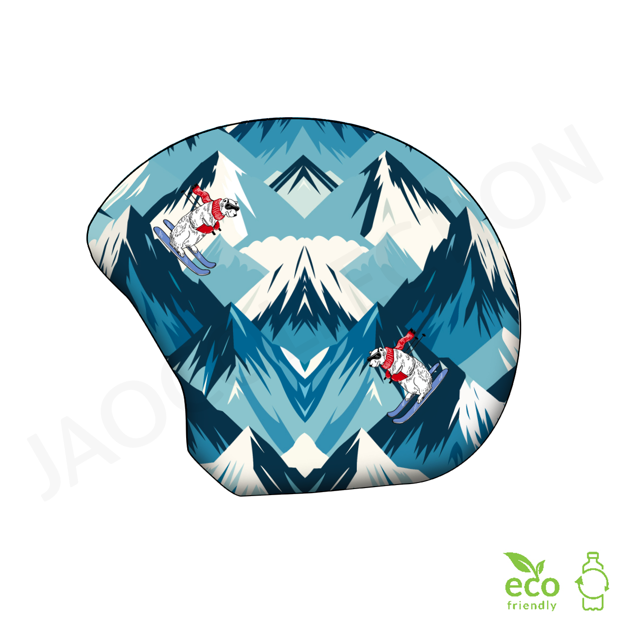 Couvre-casques de ski JAO Collection motif TOUT SCHUSS – Image 3