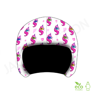 Couvre-casques de ski JAO Collection motif CUTY UNICORNS/LICORNES