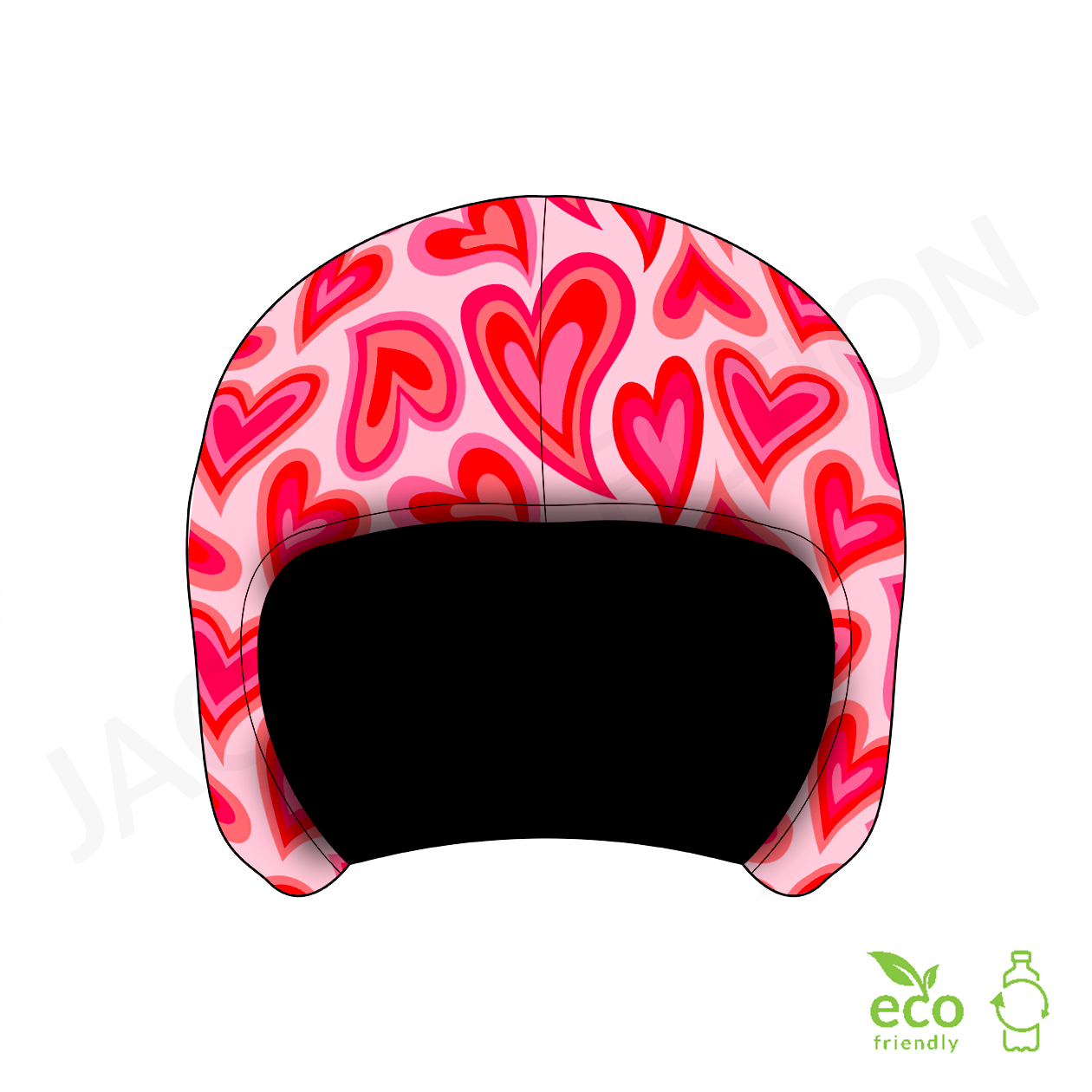 Couvre-casques de ski JAO Collection motif SWEET HEARTS