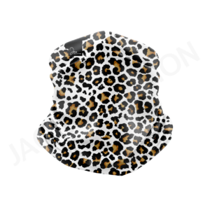 Tour de cou eco technique doublé micro polaire LEOPARD MARRON/BLANC