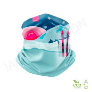 Tour de cou 100% polaire recyclée BLUE LET'S SKIING